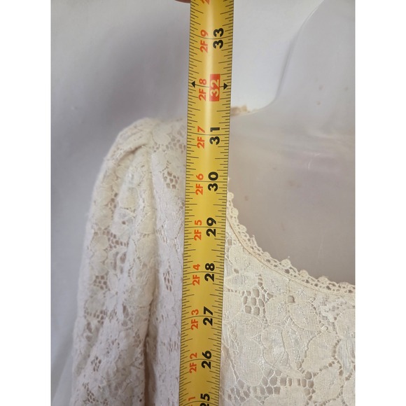 The Cow N by Aje Sun Lace Dress Maxi‎ Boho Romantic Vintage Style Cream - Picture 6 of 6